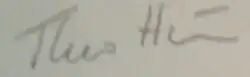 signature de Theodor W. Hänsch