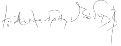 signature de Théodore II (patriarche orthodoxe)