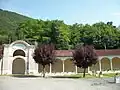 L'entrée des Thermes de Barbazan.