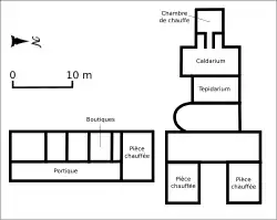 Plan d'ensemble au IVe&nbsp;siècle.