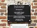 Plaque mémorial soldat de Napoléon.