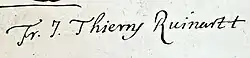 signature de Thierry Ruinart