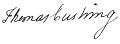 Signature de Thomas Cushing