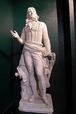 Plâtre de la statue de Marceau pour la façade du Louvre par Thomas.