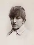 L'actrice et directrice de théâtre norvégienne Thora Hansson&nbsp;(en), vers 1890.