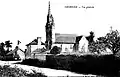 Thorigné ː église et vue générale début XXe&nbsp;siècle (carte postale).