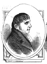 Dessin du buste d'un homme de robuste constitution, de profil.