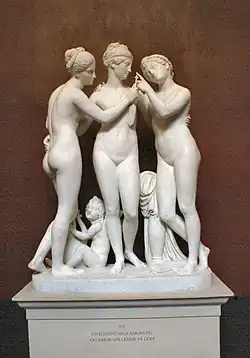 Les Trois Grâces avec Cupidon