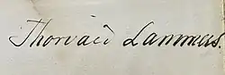 signature de Thorvald Lammers