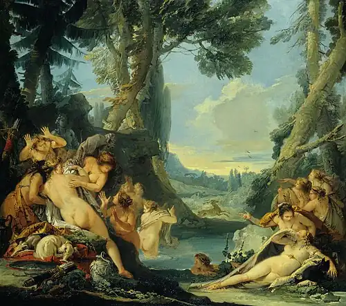 Diane et Actéon par Giambattista Tiepolo (1743-1744)Fondation et Collection Emil G. Bührle, Zurich