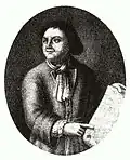 Franz Timmerman avec un plan d'Azov.