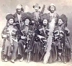 Combattants mingrèles au XIXe&nbsp;siècle.