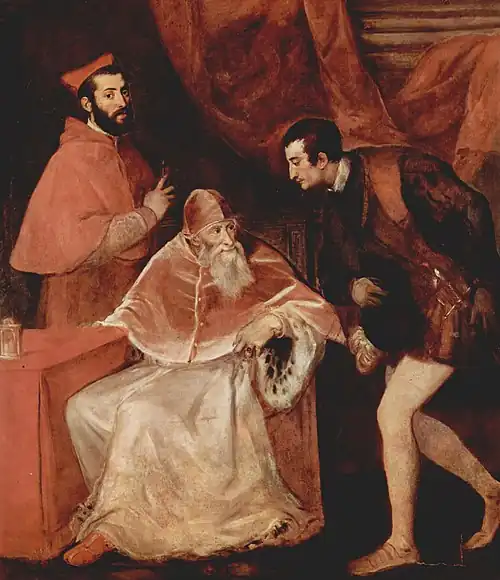 Paul III et neveuxv. 1545, Naples