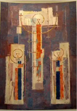 Léon Zack, L'Ascension, huile sur toile, église Saint-Georges d'Urschenheim.