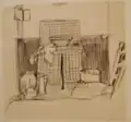 Toilette [rue du Delta], crayon