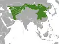 Aire de répartition du Lièvre des steppes