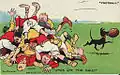 « Who's got the Ball », dessin humoristique (vers 1905).