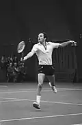 Tom Okker lors de la Coupe Davis 1979