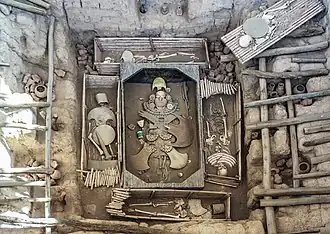 Tombe du seigneur de Sipán dans la huaca rajada - Lambayeque.