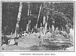 Tombes françaises en 1916