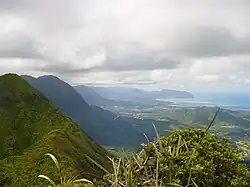 Vue en direction du nord-ouest depuis le sommet de la chaîne.