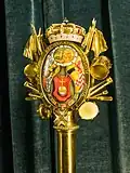 Sceptre du Grand-Maître de l'Ordre de St Hubert, émail, or, Schatzkammer, Residenz, Munich, Bavière, Allemagne.