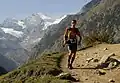 Un passage du Tor des Géants, le Grand Paradis à l'arrière-plan.