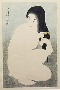 Kamisuki (peignant ses cheveux)