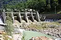 Le barrage de Guillemore, partie de la centrale CVE d'Issime, qui sépare symboliquqment la haute et la basse vallée du Lys.