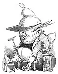 Portrait satirique du Constitutionnel.
