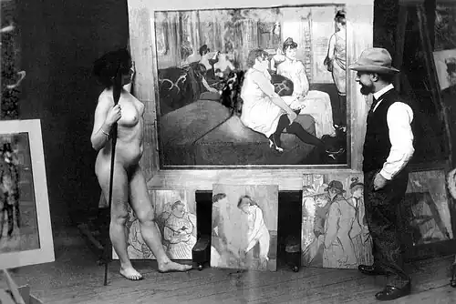 Toulouse-Lautrec dans son atelier (1895).