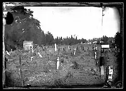 Cimetière de Rapas inondé.