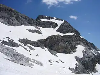 Vue de la face sud en été.
