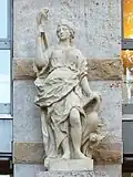 Droite sculpture restaurée de Johannes Hartmann