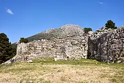 Vue d'un rempart.