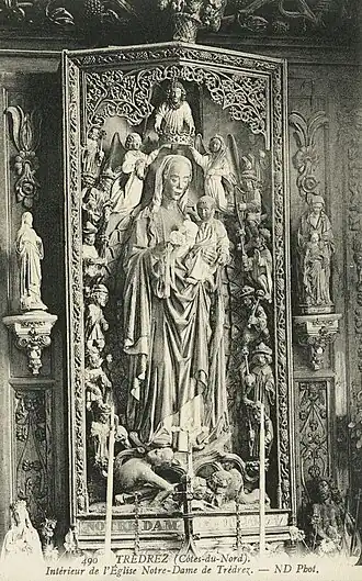 Vierge à l'Arbre de Jessé (carte postale début XXe siècle).