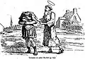 La rencontre entre saint Trémeur et saint Herbot 1 (dessin illustrant le conte "Trémeur ou l'homme sans tête")