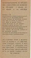Manifestation parisienne au Studio des Ursulines, 1928