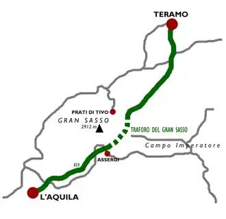 Voir la carte du tunnel.