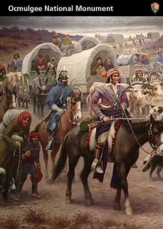 Un Chicacha et son cheval pendant le Trail of Tears