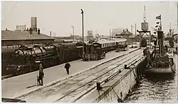 La Flèche-d'or arrivant en gare de Calais-Maritime le jour de son inauguration en 1926.