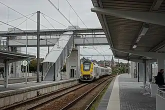 Départ d'un train.
