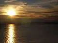 Le promontoire de Piombino vu de Follonica.