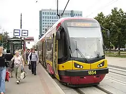 Tramway Pesa 122N à Lodz.
