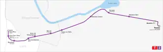 Voir la carte de la ligne.