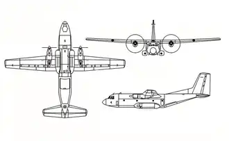 vue en plan de l’avion