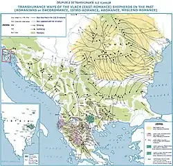 Les chemins traditionnels de transhumance des Valaques.