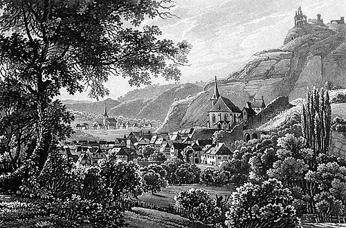 Aquatinte de Karl Bodmer (1841).