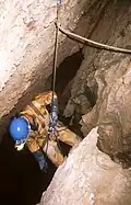 Puits dans la Torca del Alba(T13).