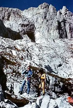Pat Genuite et Jean-Luc Naudin avant leur descente dans le T2.